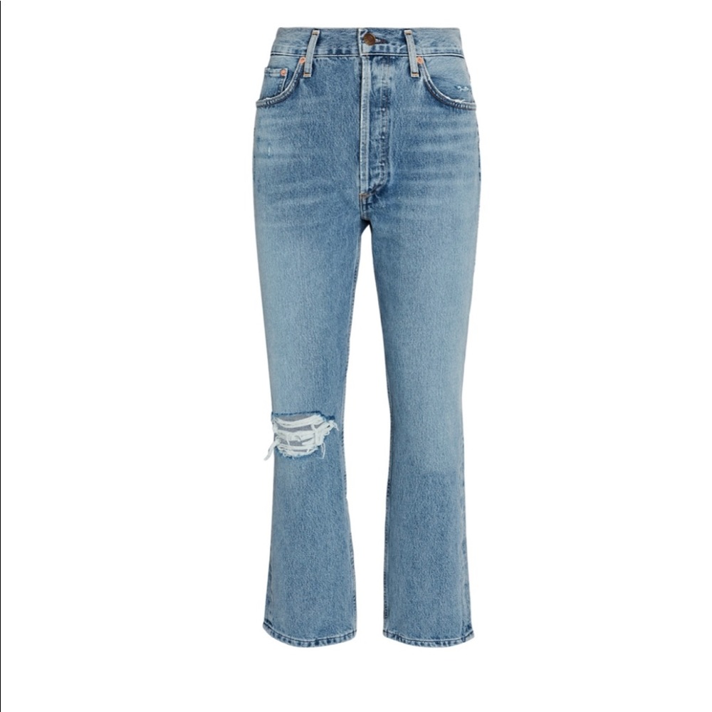 🆕 AGOLDE Riley Crop High Rise Straight jeans 25 $198